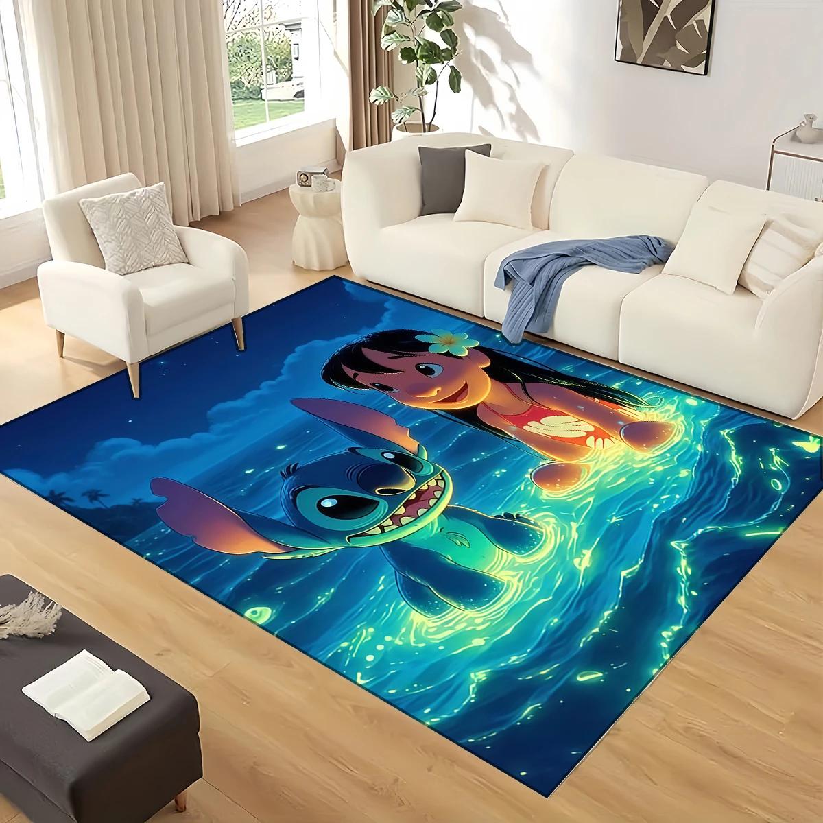 

27 Style Lilo Stitch 2 Monster Cartoon Carpet Rug for Living Room Bedroom Home Sofa Decoration,kids Play Non-slip Floor Mat 40x60cm( 15x23in )