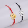 Titanium Steel Gold Plated Yoga OM Symbol Pendant Necklace Box Chain Bracelet Set Fashion Unisex Jewelry