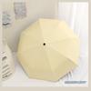8 bone hand open simple solid wood handle vinyl parasol three fold sun umbrella small fresh umbrella advertising umbrella