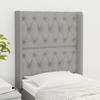 VidaXL Headboard with Ears Light Grey 83x16x118-128 Cm Fabric3119890