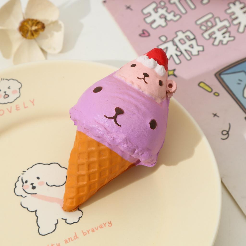 Gentle Recovery Pu Squishy Icecream Creative Press Toys Simulation Stress Ease Vent Funny Xmas Gift Sensory Toy For Kids