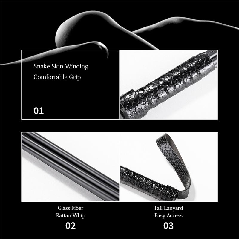 SM Spank Tool Whip Spanking Slave Rods Bdsm Flogger for Couples Women Sexy Toys Bondage Black Stick Adult Punishment