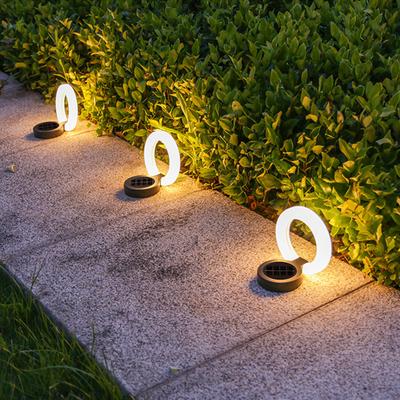 Pacote de 1/4 Luzes Solares para Exterior,Luz de Atmosfera LED à Prova d'Água,Lâmpada Branco Quente,para Decoração de Jardim Cerca Gramado Enterrado Varanda Caminho