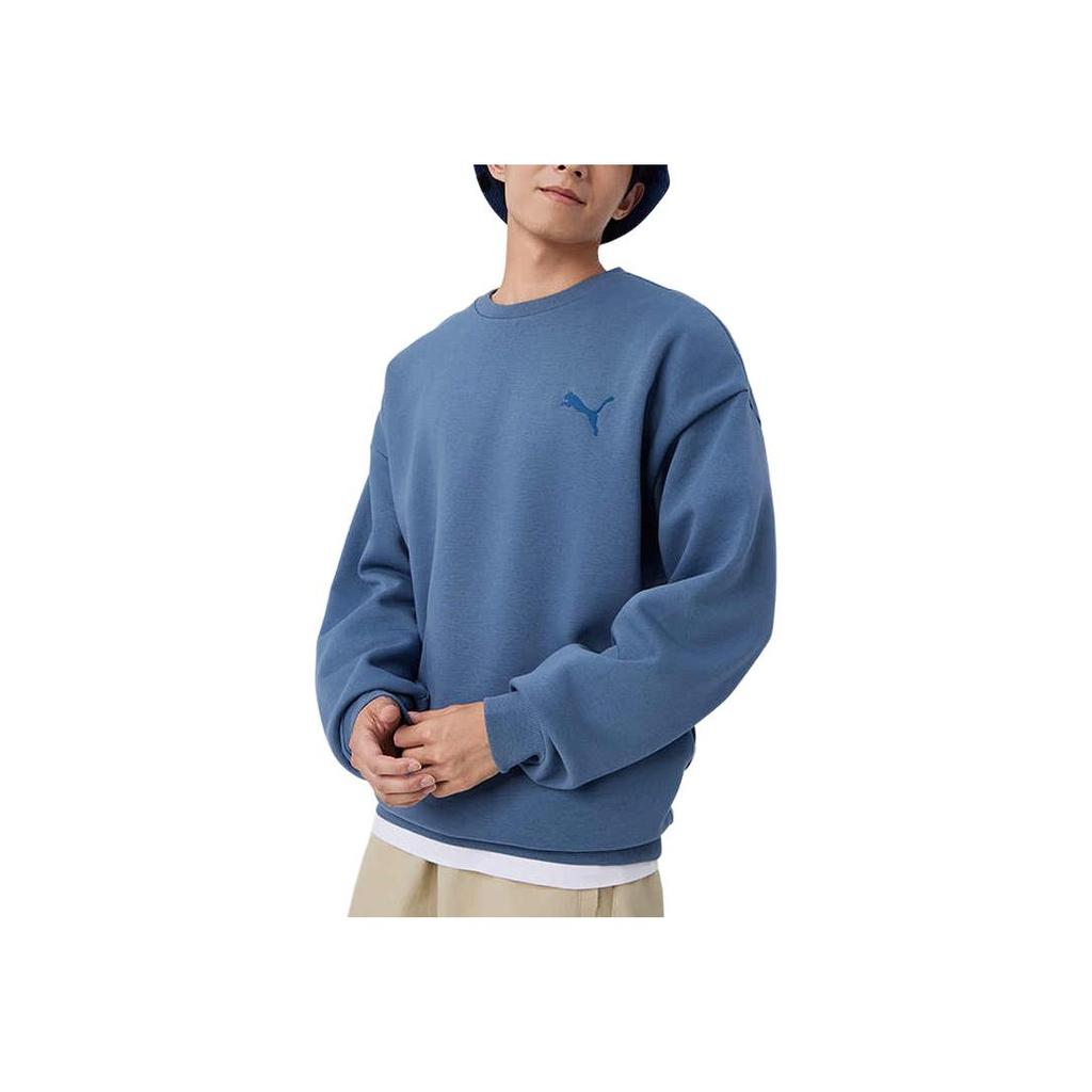 New PUMA ELEVATED CREWNECK FL Sweatshirt Men's Midnight Blue 674081-18