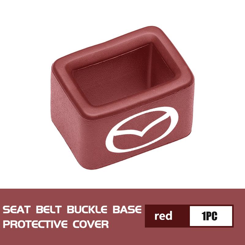 For Mazda Car Seat Belt Protection Cover Silicone Seatbelt Button Protector CX9 MX5 RX8 Axela Demio Atenza MS GJI GH BK MP dxy1