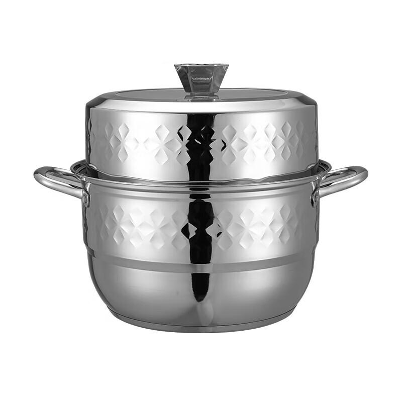 Secite 30cm 304 Stainless Steel 2-Tier Steamer Pot