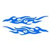 1Pair 19*8.m Car Modification Flame Sticker Motorcycle Flame Retardant Waterproof Sticker Car Styling Sticker Accessories