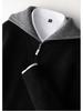 Men's Fashion Versatile Half-Zip 100% Wool Color Block Sweater