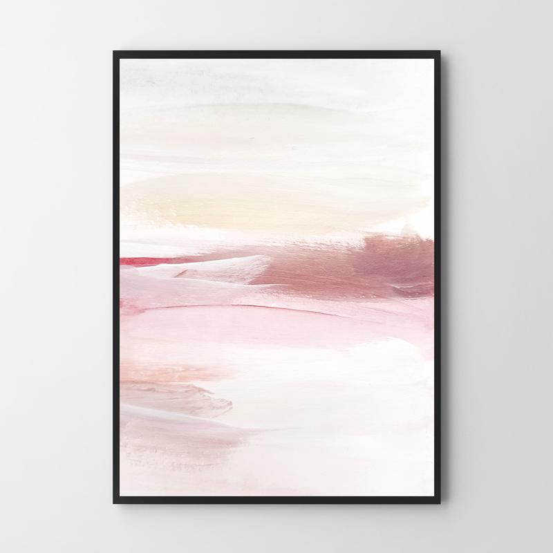 Poster Powder Pink Abstraction