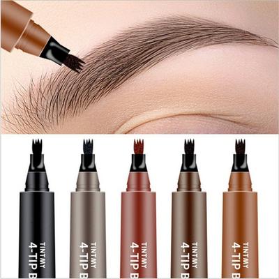 5 colori 4 teste matita per sopracciglia liquida penna per sopracciglia impermeabile trucco naturale eyeliner a lunga durata matita per sopracciglia strumento di bellezza