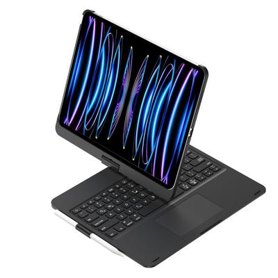 360-Grad drehbare iPad Pro 11 Zoll M4 2024 Tastatur mit Touchpad, iPad Pro 11 M4 Tastaturhülle, Integrierte Hintergrundbeleuchtung, Faltbare Abdeckung, Trackpad, App