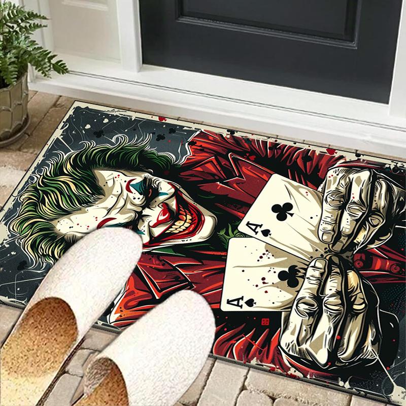 Cool clown Pattern Office Rug Chair Mat, Game Carpet, Suitable for Front Door, Bedroom, Living Room, Desk, Holiday Gift