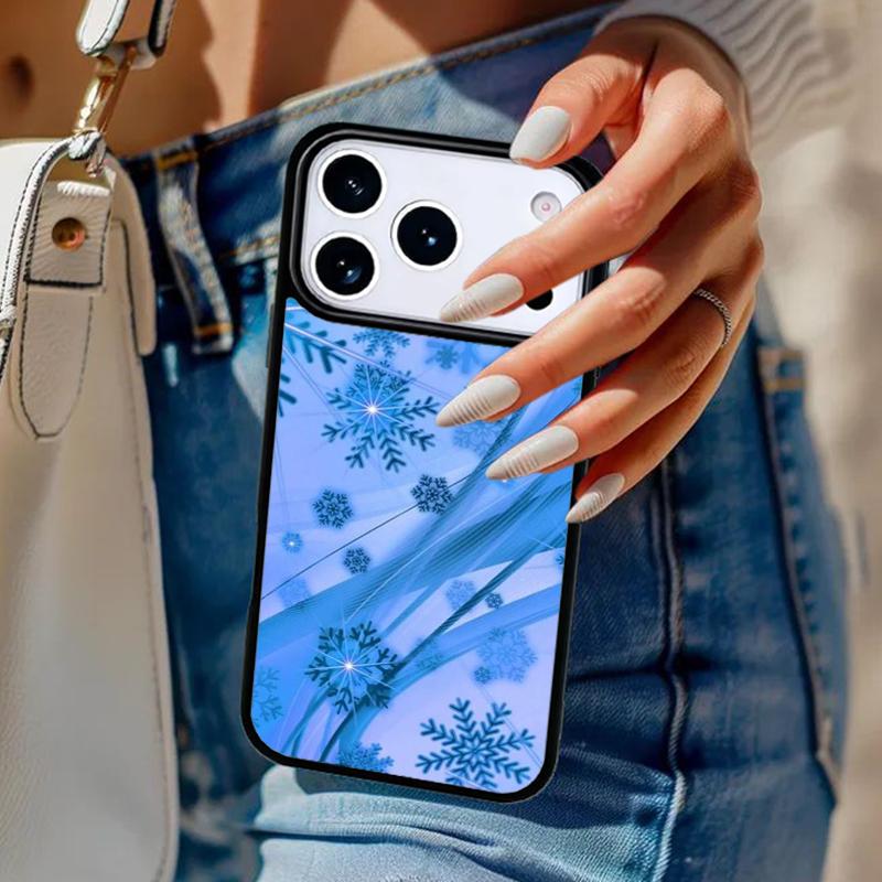 

Чехол на телефон Зимняя снежинка Для iPhone 17 Air 14 15 13 12 Max Чехол Для Apple 16e 11 Pro Max Plus Coque iPhone 11