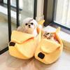 Small Pet Bed Banana Shape Warm Soft Plush Breathable Bed Banana Bed