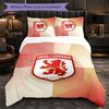 Biancheria da letto a tema Middlesbrough FC Set 3 Pezzi Copripiumino Biancheria da letto Decorativa per Camera Adolescenti Decorazione Casa