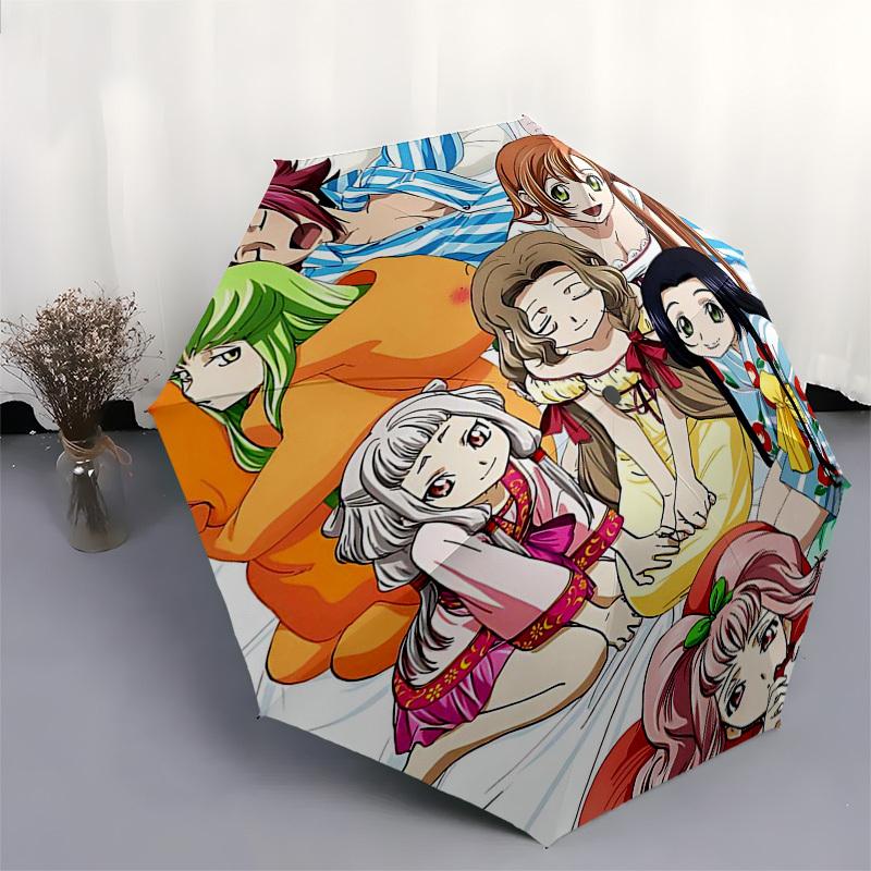 1pc Outdoor Umbrella with Anime Characters | Automatic Opening & Closing | Portable 3-Fold Design | Iron Frame | Perfect Gift for Fans, Travelers