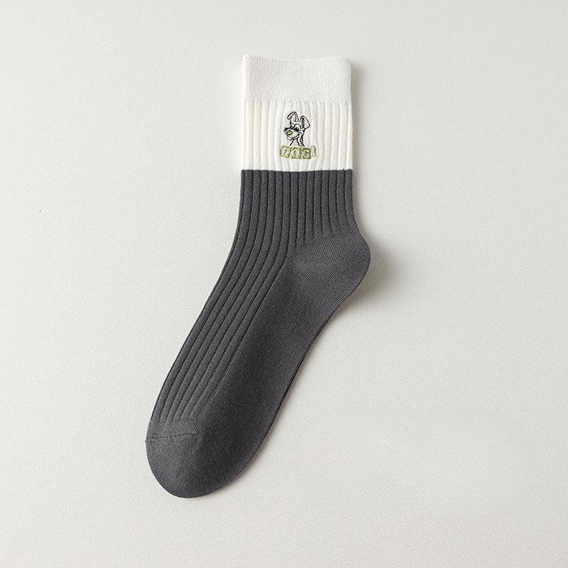 Male Autumn and Winter Thickened Warm Match Color All Match In The Sport Tube Socks