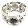 Les Trésors De Lily [G5212] - Silver Gray 'Kilimanjaro' Designer Bracelet