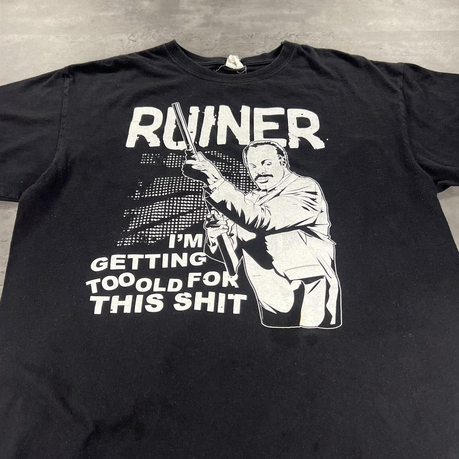 Lethal Weapon Adult L Black Movie Promo Danny Glover Mel Gibson Joe Pesci Unisex T-Shirt XXL