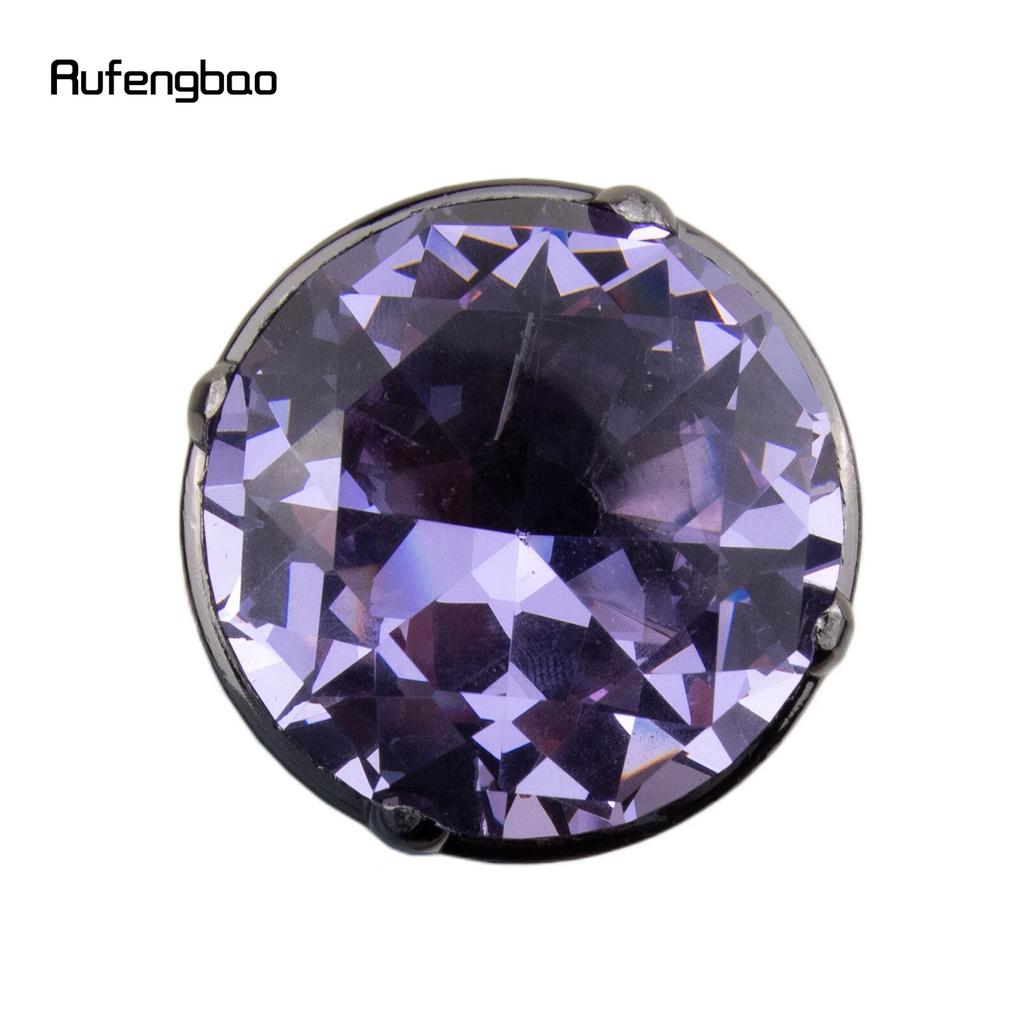 Lila Diamant-Typ-Silber-Gehstock, modischer dekorativer Gehstock, Gentleman, eleganter Cosplay-Gehstock, Knauf, Crosier, 93 cm