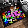 1pc Sprunki9 Print Area Rug - Soft, Washable Non-Slip Indoor Mat for Office Chairs, Living Room, Home Office Decorative Rug