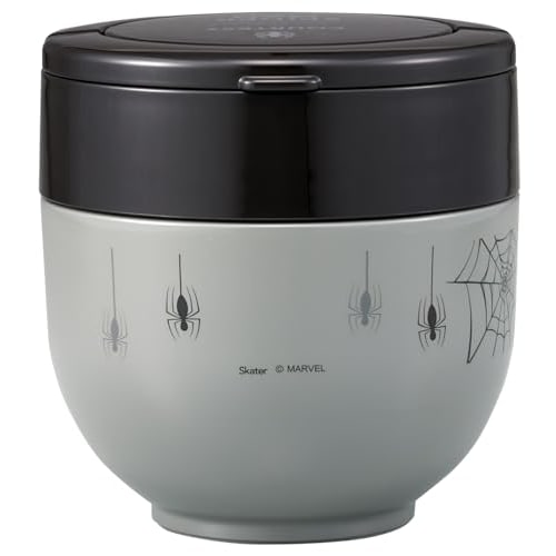 Skater Insulated Lunch Jar, 800ml, with Folding Handle, Antibacterial, Spider-Man Design, for Boys (LDNO8AG)