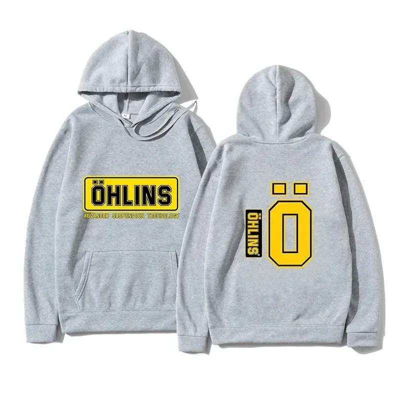 Autumn and Winter Warm Hoodies Motorcycle Sports Racing Ohlins Long Sleeve Warm Sweatshirts Men's and Women's Hoodies Gift