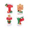 Mikro-Landschaft Weihnachts-Verkehrsschilder Hinweisschilder Kristallkugeln Dekorative Accessoires Miniatur Mini Ornamente