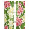 Exotic Tropical Plant Flower Sheer Curtain For Living Room Bedroom Voile Curtains For Window Organza Curtains Party Tulle Drapes
