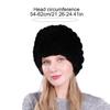 Women Winter Russian Soft Coldproof Warm Lightweight Faux Fur Beanie Hat Striped Knit Skull Cap