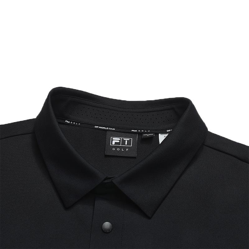 FILA Golf Series Fashion Simple Classic Basic Sports Casual Comfortable Cool Touch Knitted Short Sleeve Polo Shirt Men tops Jade-White A11M625120FWT