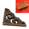 20 Pieces Bronze Zinc Alloy Corner  ors with Retro Elegance Design for Wooden Box Cabinet   Decoration