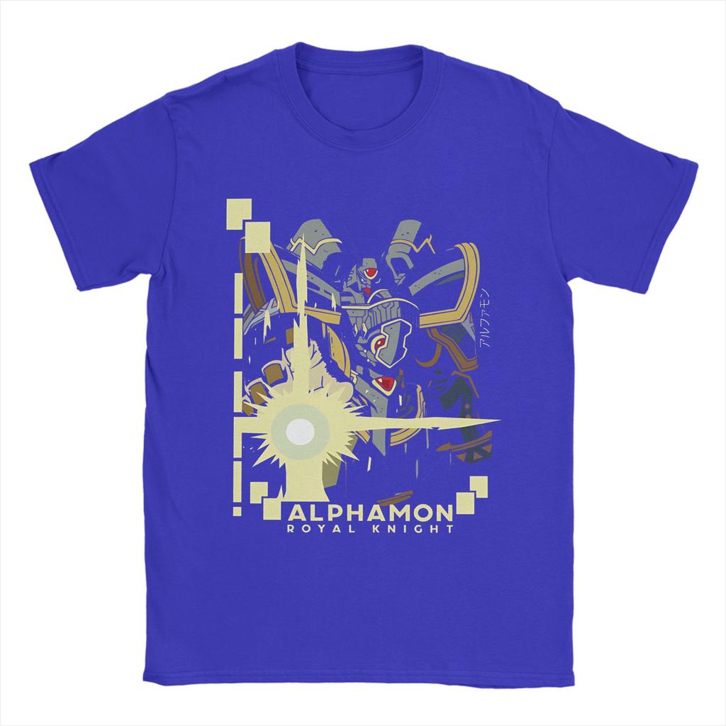digimon alphamon royal knight T-Shirts Awesome 100% Cotton Tee Shirt O Neck Short Sleeve T Shirt Plus Size Clothing