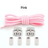 1Pair Round Elastic Laces Sneakers Lock Shoe Laces Without Ties Metal Buckle Laces Kids Adult No Tie Shoelaces Shoes Accessories