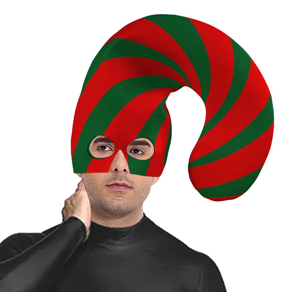 Adult Christmas Hat With New Umbrella Handle Striped Hat