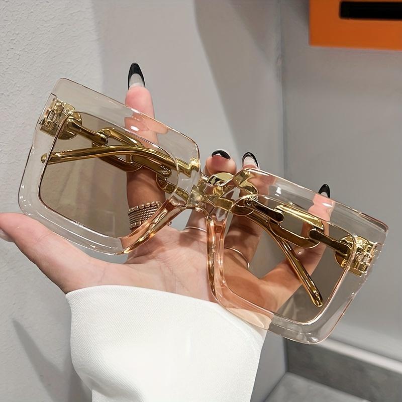 New Luxury square fashion glasses for women casual candy color anti glare sun shades for beach party Travel Sunglasses