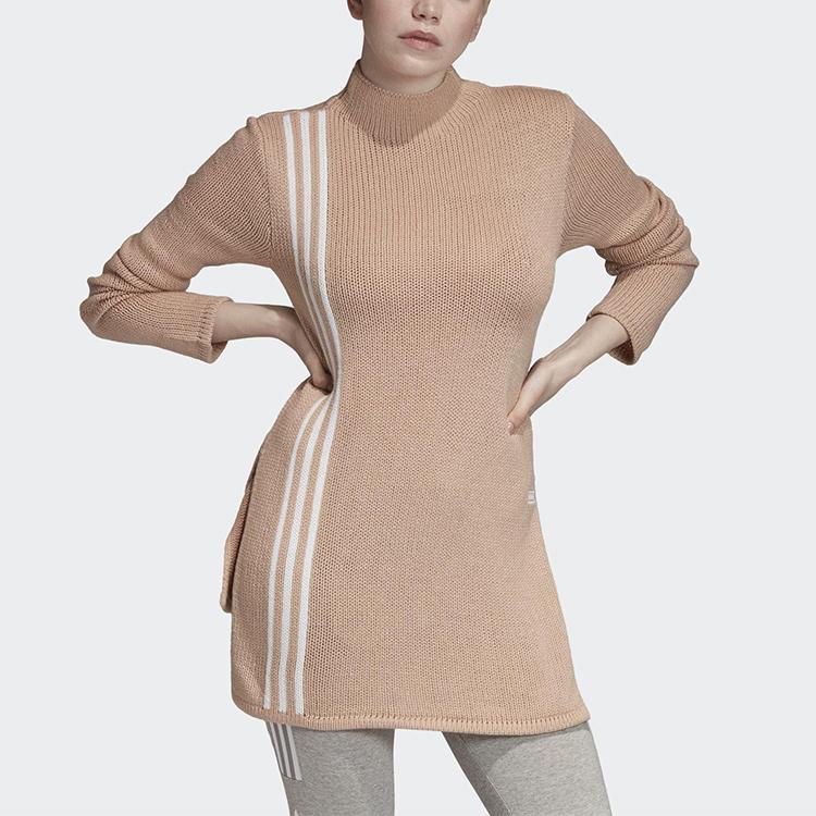 adidas Originals Side Split Three Stripe Pullover Sweater Women Sweater Pearl-Pink FN2795