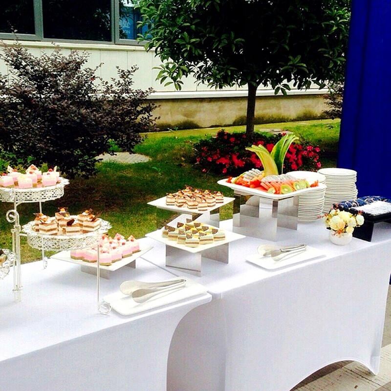 POKROWIEC OBRUS NA STÓŁ CATERINGOWY BANKIETOWY BIAŁY 180x76cm ELASTYCZNY [25C]