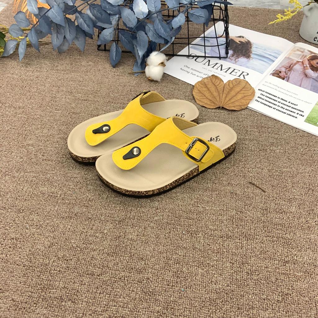 Fashion Fashion Retro Woman Shoes Summer New Round Toe Flat Shoe Comfort Versatile Women's Slippers Simple Soft Soled Women's Flip Flops