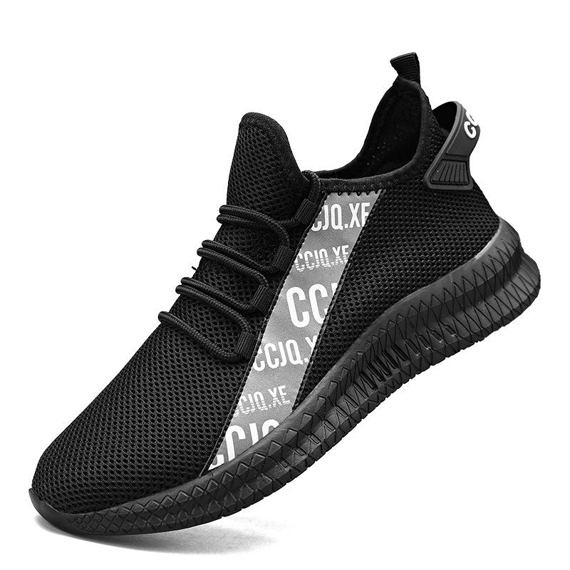High quality ultra-light new sports shoes men's casual breathable fly-woven running shoes large size cold sticky mesh men's shoes
