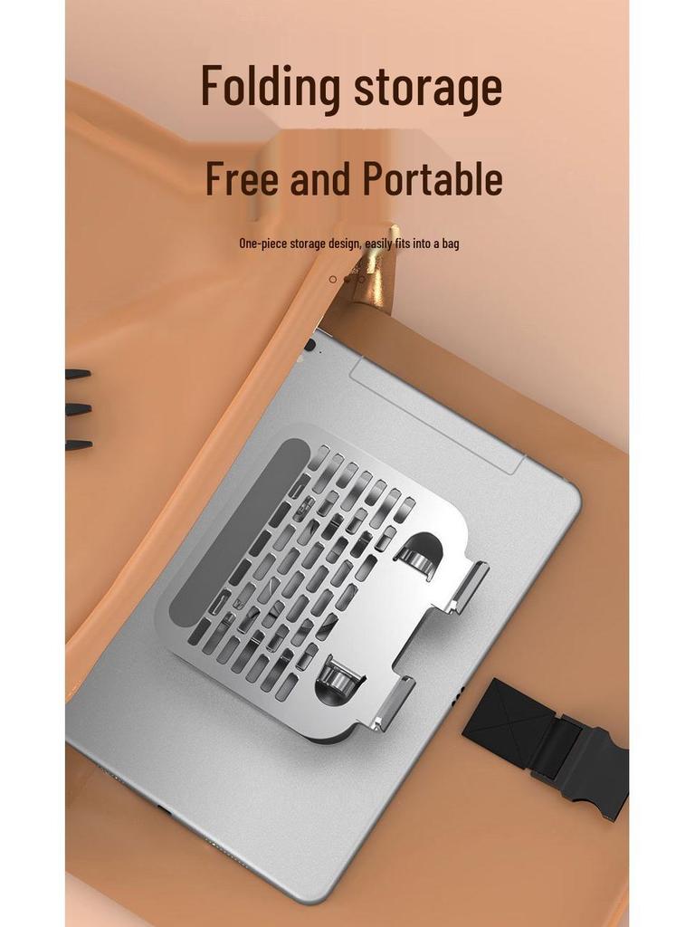 Universal Metal Foldable Desktop Stand for Phones & Tablets with Cooling Feature