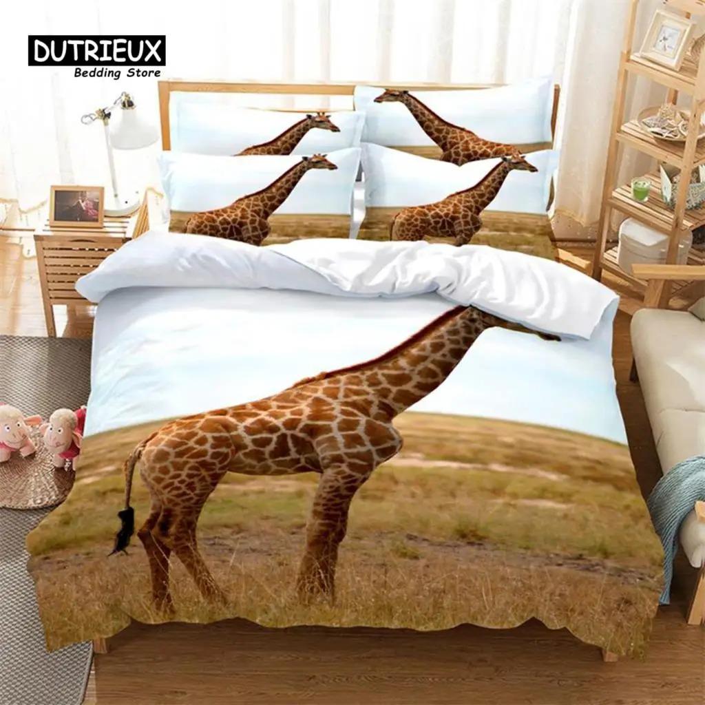 White Tiger Bedding Set 3Pcs Duvet Cover Soft Comfortable Breathable For Bedroom Guest Room Decor