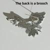 Eagle Brooch Powerful Animal Style Fashion Accessories Anti-Light Pin Trendy Acrylic Men's Style with Rhinestones Embellishment
