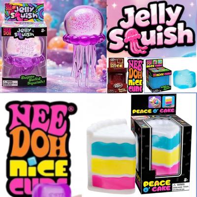 Schylling Needoh Cubo Sensorial Nice-Sicle Alívio do Estresse Cubo Macio Anti-Ansiedade Objeto para Apertar Para Foco População com TDAH