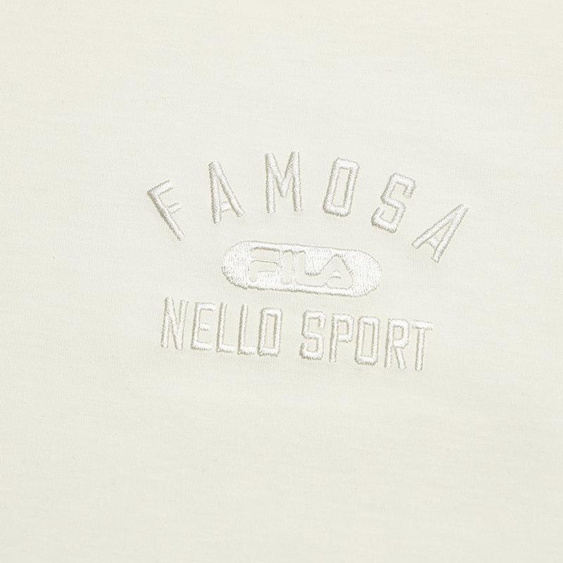 FILA Milano Series Fashion Retro Classic Simple Sports Casual Versatile Loose Comfortable Short Sleeve T-Shirt Men tops Cloud-White F11M615107FWT