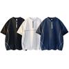 Half Zipper Casual T-shirt Men's Summer Loose And Breathable Top