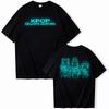T-shirt da donna KPop Demon Hunters Witch Hunter Scollo a girocollo Manica corta Top ampio Maglietta in cotone