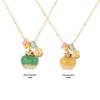 Iridescent Apple Necklace: Auspicious Chinese Fashion Enamel Accessory for Gifts