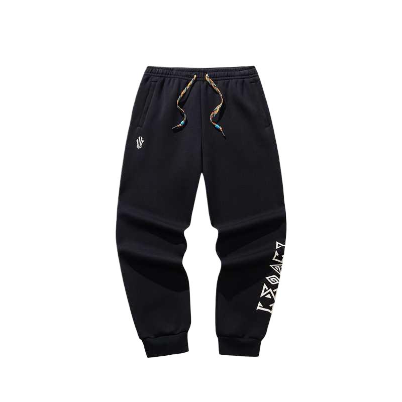 Anta Cuffed Knit Sports Pants Black Men 172611305S-1 L