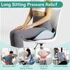 Ergonomic Memory Foam Coccyx Cushion, Orthopedic Seat Pad with Adjustable Width for Office Chair, Vehicle, Back Pain Relief